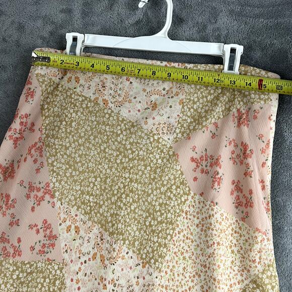 Loft Maxi Skirt Womens L Floral Patchwork Lace Trim Boho Cottagecore NWT - Picture 8 of 9